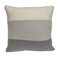 Nassau Collection 20” Fossil Gray and Tan Knitted Square Throw Pillow